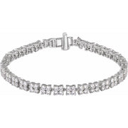 14K White 5 1/3 CTW Lab-Grown Diamond Line 7 1/4' Bracelet