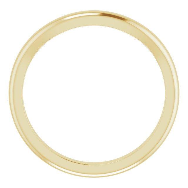 14K Yellow 6x4 mm Oval Contour Matching Band