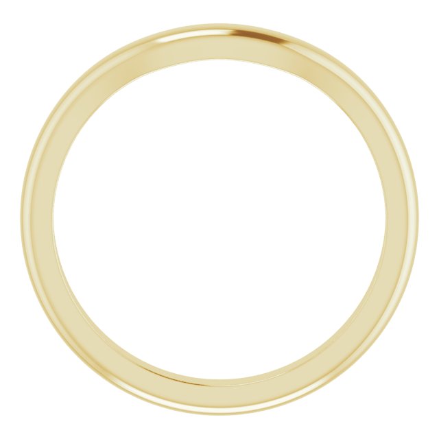 14k Yellow 5x3 Mm Oval Contour Matching Band