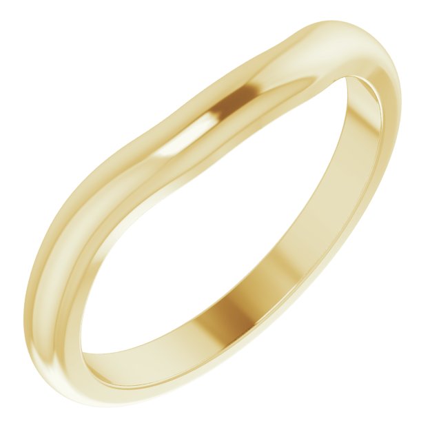 14k Yellow 5x3 Mm Oval Contour Matching Band
