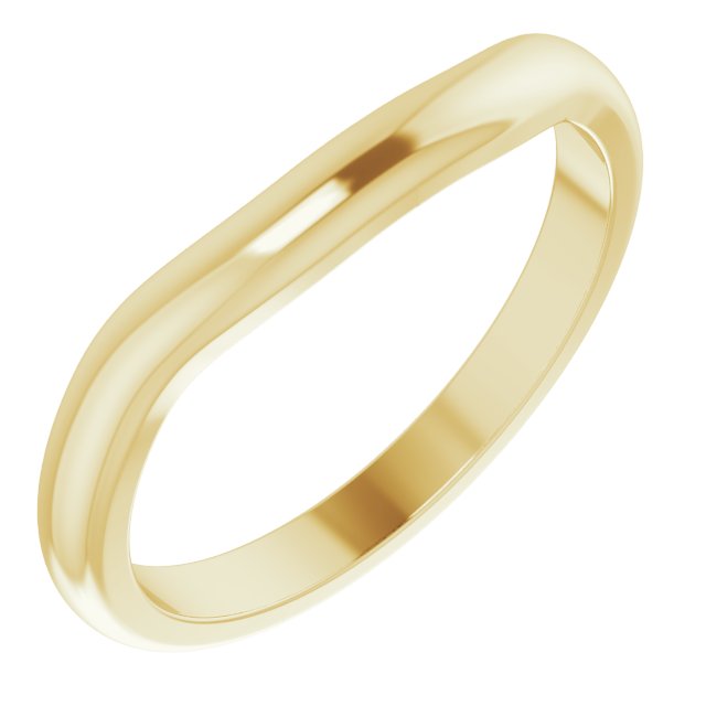 14K Yellow 5x3 mm Oval Contour Matching Band