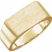 14k Yellow Rectangle Signet Ring