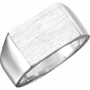 Sterling Silver Rectangle Signet Ring