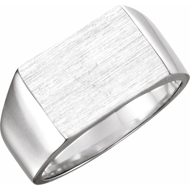 Sterling Silver Rectangle Signet Ring