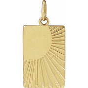14K Yellow Sun Pendant