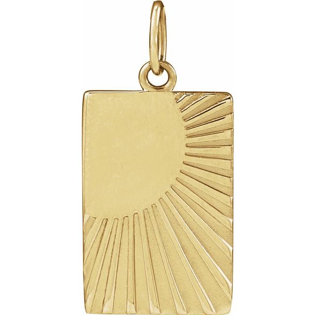 14K Yellow Sun Pendant