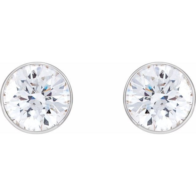 14K White 1 CTW Natural Diamond Ultra-Lightweight Stud Earrings