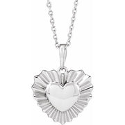 Sterling Silver Heart 16-18' Necklace