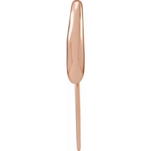 14K Rose Accented French Wire Earring Top