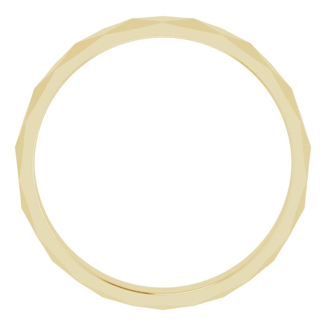 14K Yellow 3.5 mm Diamond Pattern Band Size 8