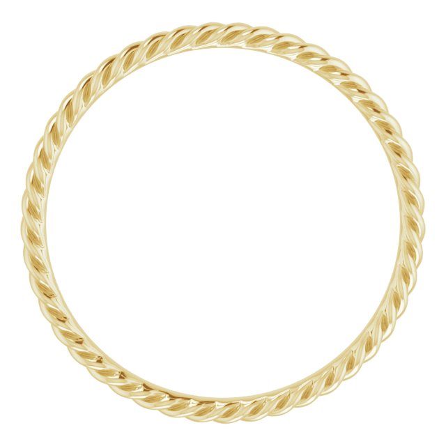 14K Yellow 2.2 mm Skinny Rope Band Size 9.5