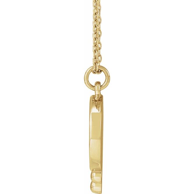 14k Yellow Beaded Disc 16-18' Necklace