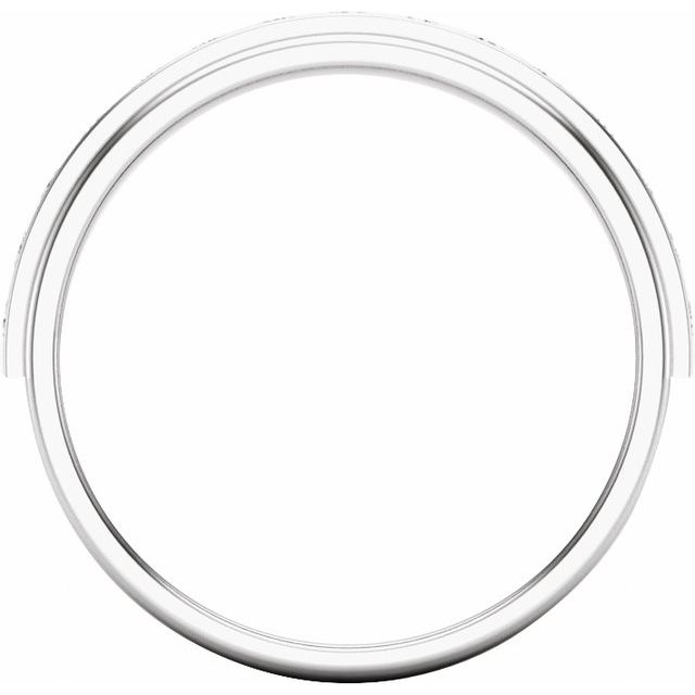 14K White 1/2 CTW Lab-Grown Diamond Channel Set Band