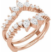 14K Rose 1 CTW Lab-Grown Diamond Ring Guard