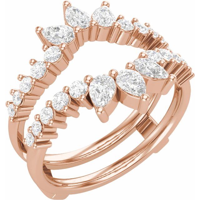 14K Rose 1 CTW Lab-Grown Diamond Ring Guard
