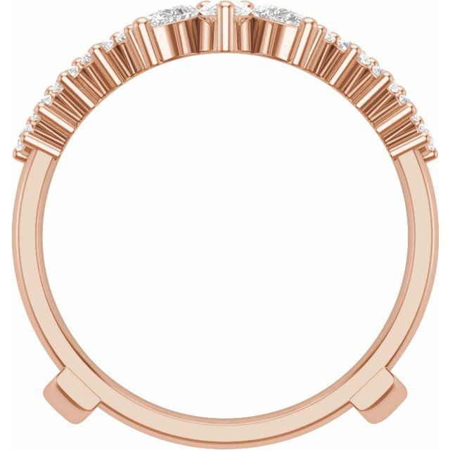 14K Rose 1 CTW Lab-Grown Diamond Ring Guard