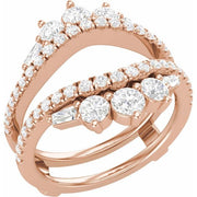14K Rose 1 1/5 CTW Lab-Grown Diamond Ring Guard