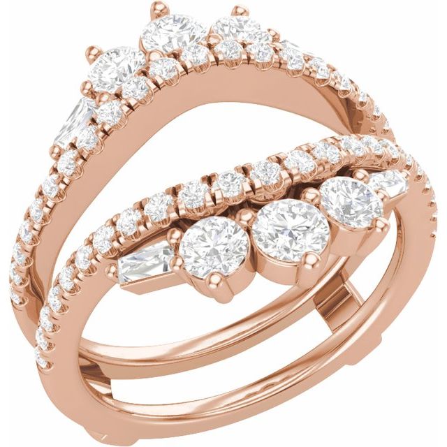 14K Rose 1 1/5 CTW Lab-Grown Diamond Ring Guard
