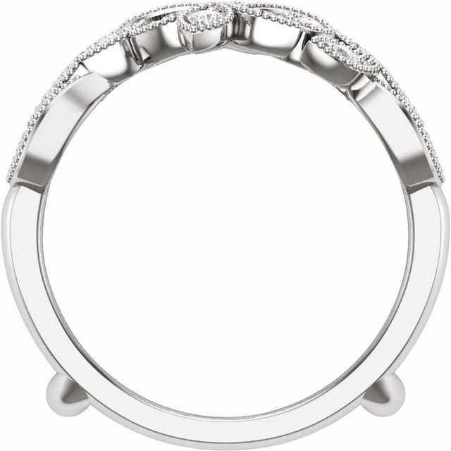 14K White 1/3 CTW Natural Diamond Ring Guard