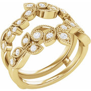 14K Yellow 1/3 CTW Natural Diamond Ring Guard
