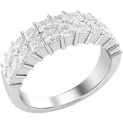 14K White 2 CTW Lab-Grown Diamond Anniversary Band