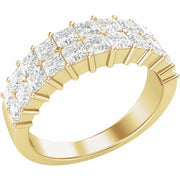 14K Yellow 2 CTW Lab-Grown Diamond Anniversary Band