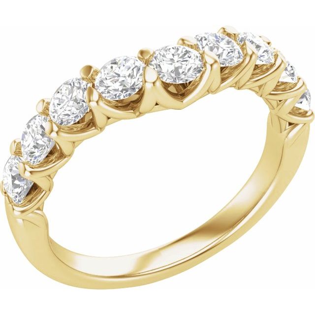 14K Yellow 1 CTW Lab-Grown Diamond Contour Band