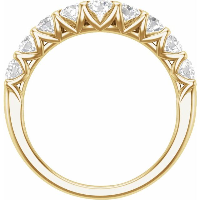 14K Yellow 1 CTW Lab-Grown Diamond Contour Band