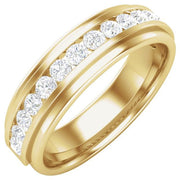 14K Yellow 1/2 CTW Lab-Grown Diamond Channel Set Band