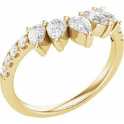 14K Yellow 3/4 CTW Lab-Grown Diamond Contour Band