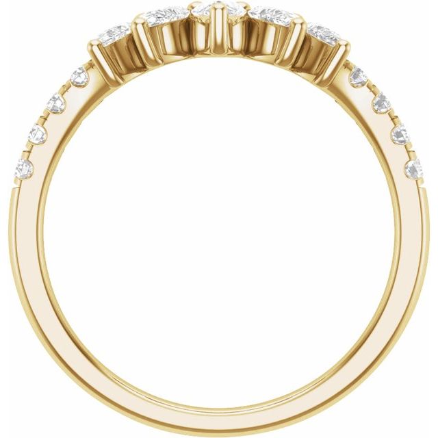 14K Yellow 3/4 CTW Lab-Grown Diamond Contour Band