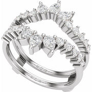 14K White 1 CTW Lab-Grown Diamond Ring Guard