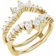 14K Yellow 1 CTW Lab-Grown Diamond Ring Guard