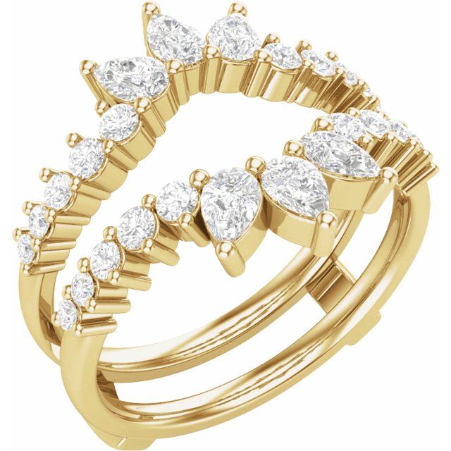 14K Yellow 1 CTW Lab-Grown Diamond Ring Guard