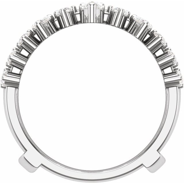 14K White 1 CTW Lab-Grown Diamond Ring Guard