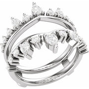 14K White 1 CTW Lab-Grown Diamond Ring Guard