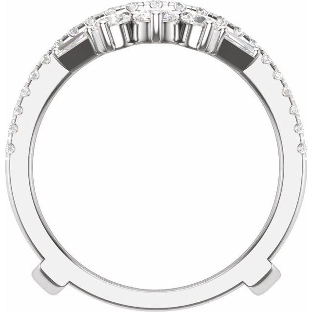 14K White 1 1/5 CTW Lab-Grown Diamond Ring Guard