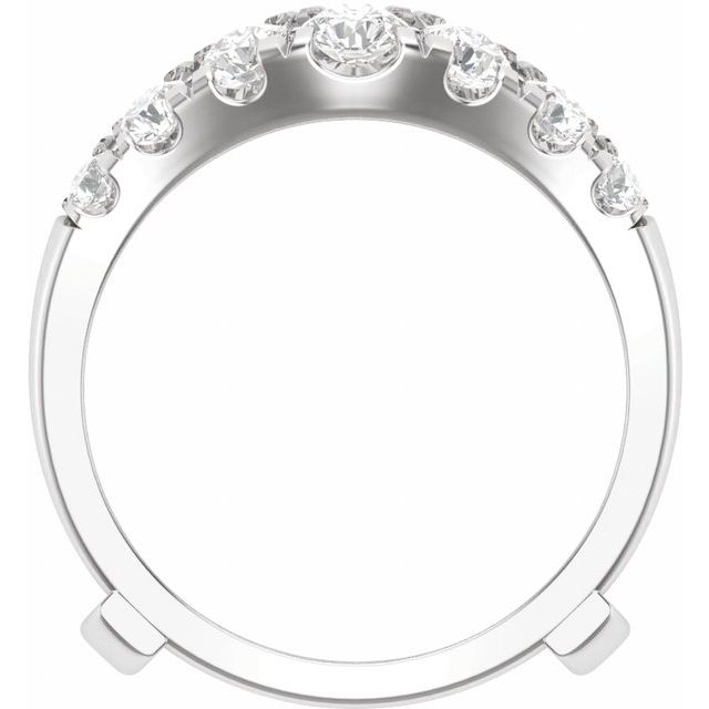 14K White 1 1/2 CTW Lab-Grown Diamond Ring Guard