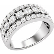 14K White 1 1/2 CTW Lab-Grown Diamond Anniversary Band