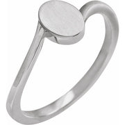 Sterling Silver Engravable Oval Signet Ring