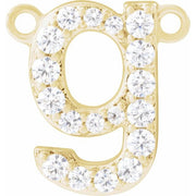 14K Yellow 1/7 CTW Lab-Grown Diamond Initial G Necklace Center