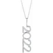 Sterling Silver 2022 Year 16-18' Necklace
