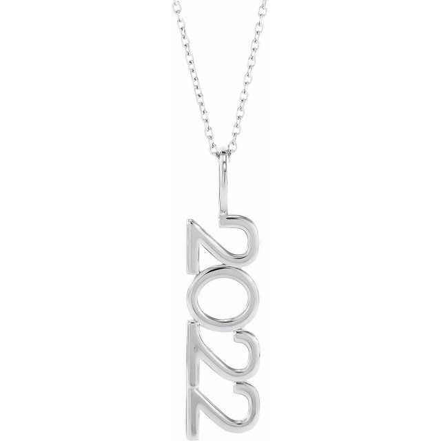 Sterling Silver 2022 Year 16-18' Necklace
