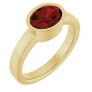 14K Yellow Natural Mozambique Garnet Ring