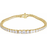 14K Yellow 6 CTW Lab-Grown Diamond Line 7' Bracelet