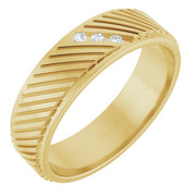 14K Yellow 0.04 CTW Natural Diamond Accented Band