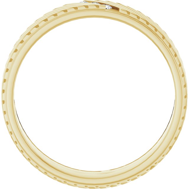 14K Yellow 0.04 CTW Natural Diamond Accented Band