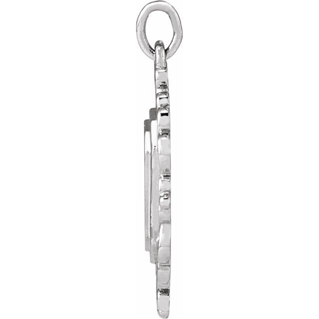 Sterling Silver Engravable Scroll Pendant