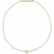 14K Yellow 1/10 CTW Natural Diamond Bar 6 1/2-7 1/2' Bracelet