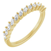 14K Yellow 3/8 CTW Natural Diamond Anniversary Band